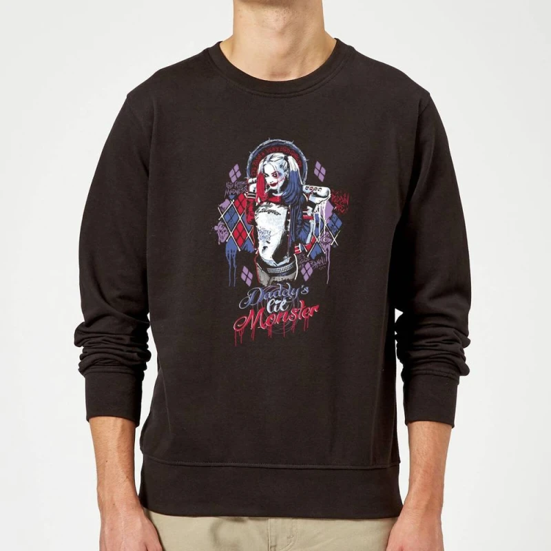 Image of DC Comics Suicide Squad Daddys Lil Monster Sweatshirt - Black - L