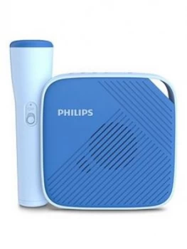 Image of Philips Tas4405N Childrens Bluetooth Speaker With Microphone And One Touch Recording To Micro-Sd Card - Blue