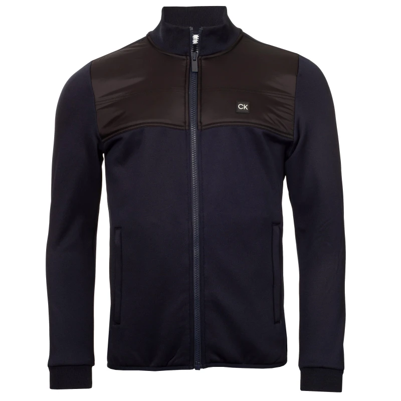 Image of Calvin Klein Golf Mens Full Zip Water Resistant Performance Jacket Navy male Small
