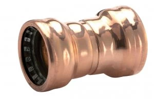 Image of Wickes Copper Pushfit Straight Coupling - 15mm