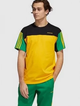 Image of Adidas Originals Spirit Us Classics T-Shirt - Green/Black/Yellow