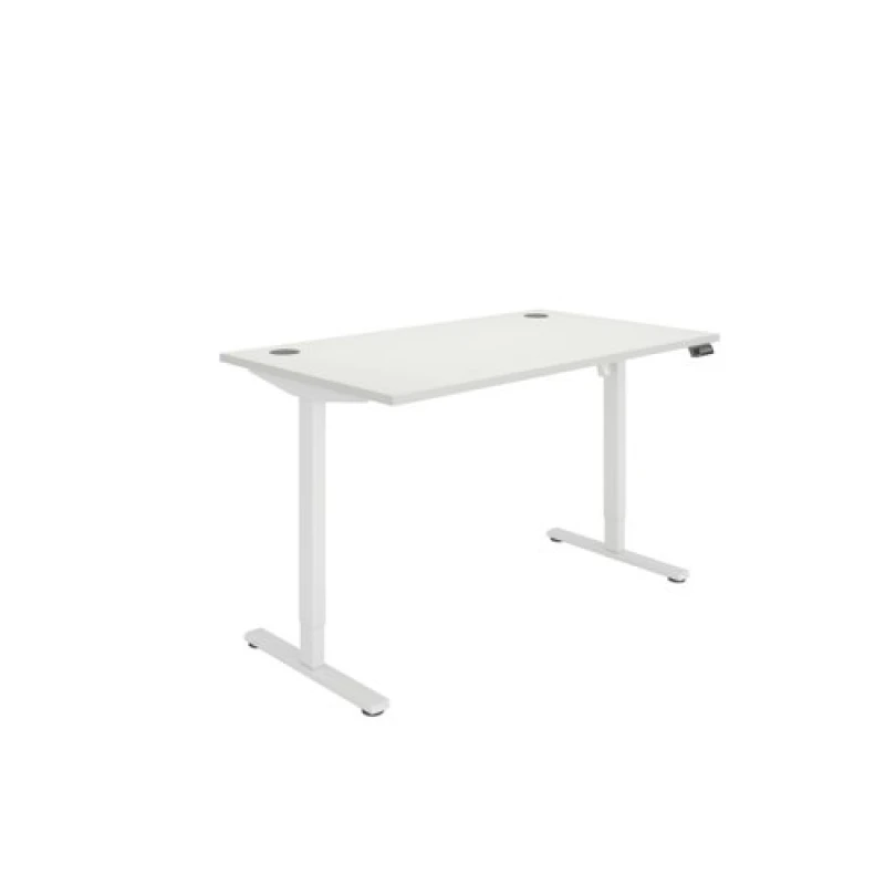 Image of Astin Economy Single Motor Sit/Stand Desk 1400x800x705-1220mm Arctic White/White KF800016