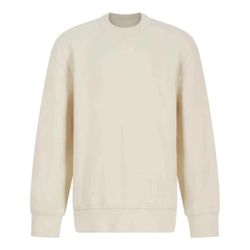 Image of SF Minni Curved Hem Sweatshirt in Light Stone Size: 11-12 Years Light Stone Unisex 11-12 Years