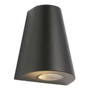 Image of Endon Helm Modern Outdoor Integrated LED Up Down Wall Light Textured Black Finish, IP44