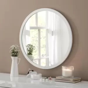 Image of Round wall mirror white 70cm