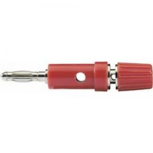 Image of Banana plug Adapter straight Pin diameter 4mm Red SCI