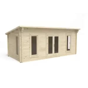 Image of Forest Arley 6.0m x 3.0m Cabin Double Glazed 24kg Polyester Felt, Plus Underlay