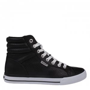 Image of SoulCal Asti Ladies Hi Tops Trainers - Black/Snake