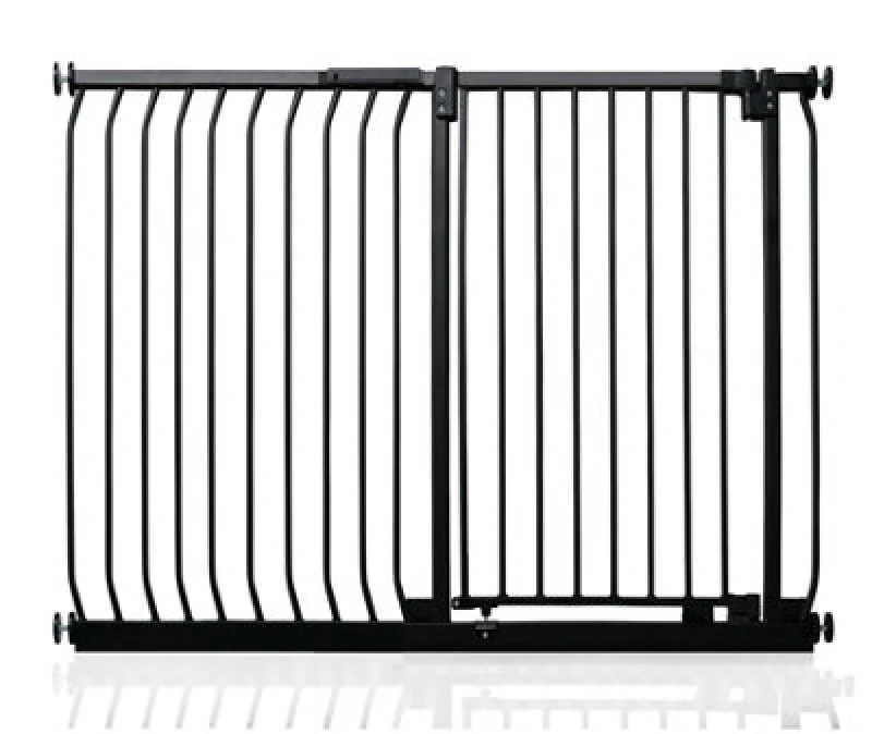 Image of Safetots Extra Tall Elite Safety Gate, 125Cm - 134Cm, Matt Black, Extra Tall 96.8Cm In Height, Pressure Fit Stair Gate