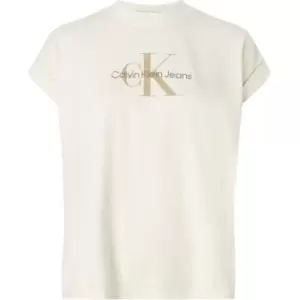 Image of Calvin Klein Jeans Mineral Dye Tee - Beige