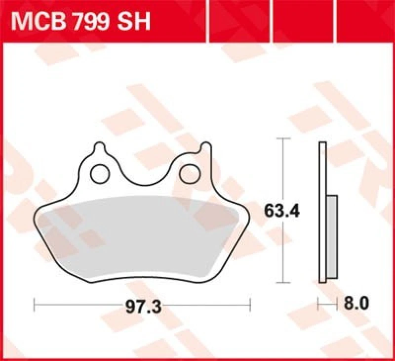 Image of TRW MCB799SH Brake pad set Brake Pad Set,disc brake (402)