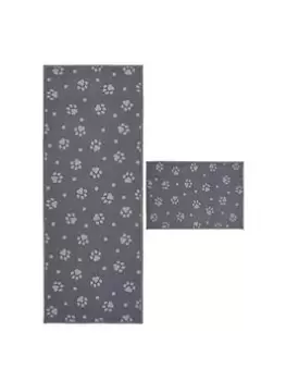 Image of Paw Print Doormat & Runner Set
