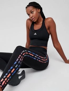 Image of adidas Running Medium Support Bra - Black, Size S, Women