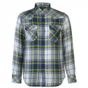 Image of Diesel Western Check Shirt Mens - 8AT Peacoat