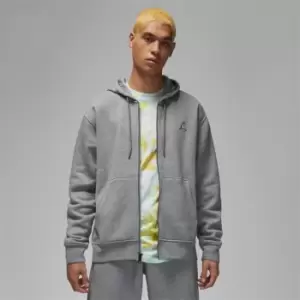 Image of Air Jordan Essentials Mens Full-Zip Fleece Hoodie - Grey