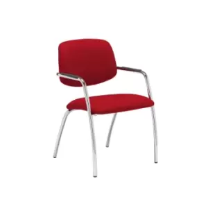 Image of Dams MTO Tuba Chrome 4 Leg Frame Conference Chair with Half Upholstered Back - S