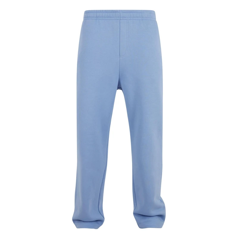 Image of Build Your Brand Mens Fluffy Jogging Bottoms in Blue Size: Small Blue Male S