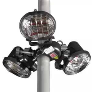 Image of Dellonda Folding Parasol/Gazebo/Patio Outdoor Infrared Heater, Three Panels, Extra Long 5M Cable, 1350W