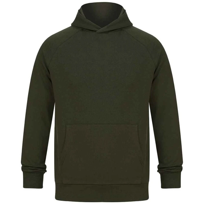 Image of Tombo Mens Athleisure Hoodie in Dark Olive Size: XS Dark Olive Male XS
