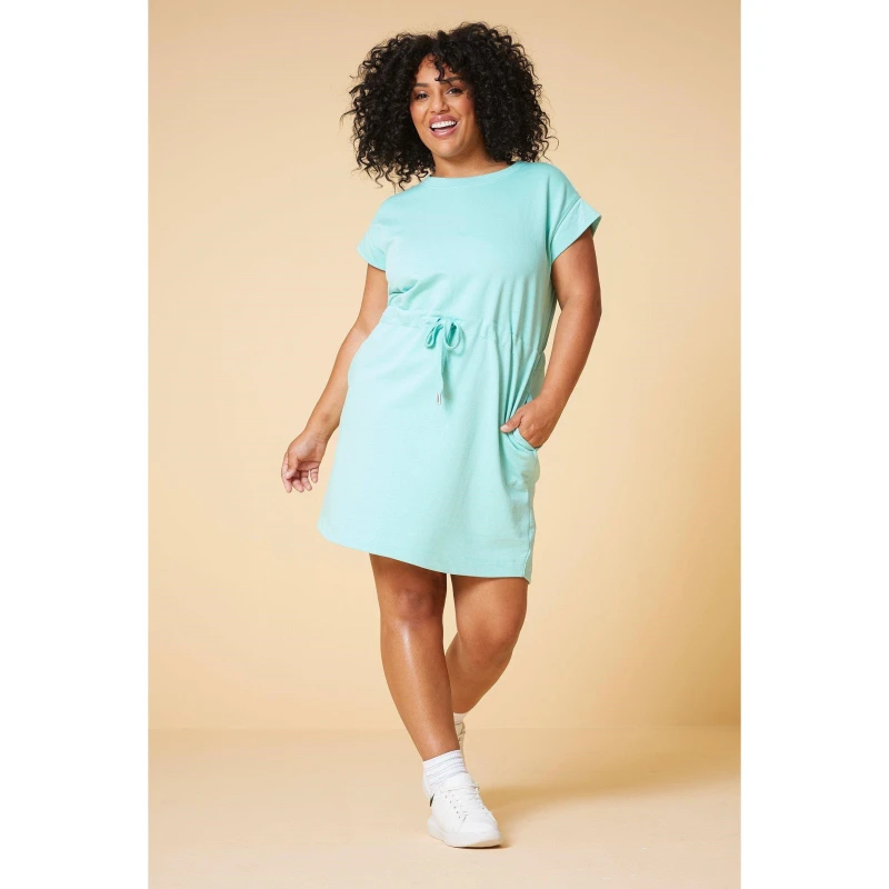 Image of Be You Tie Waist Sweater Dress - Green Green 8