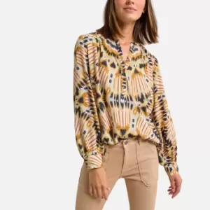 Image of Calysta Printed Blouse with V-Neck