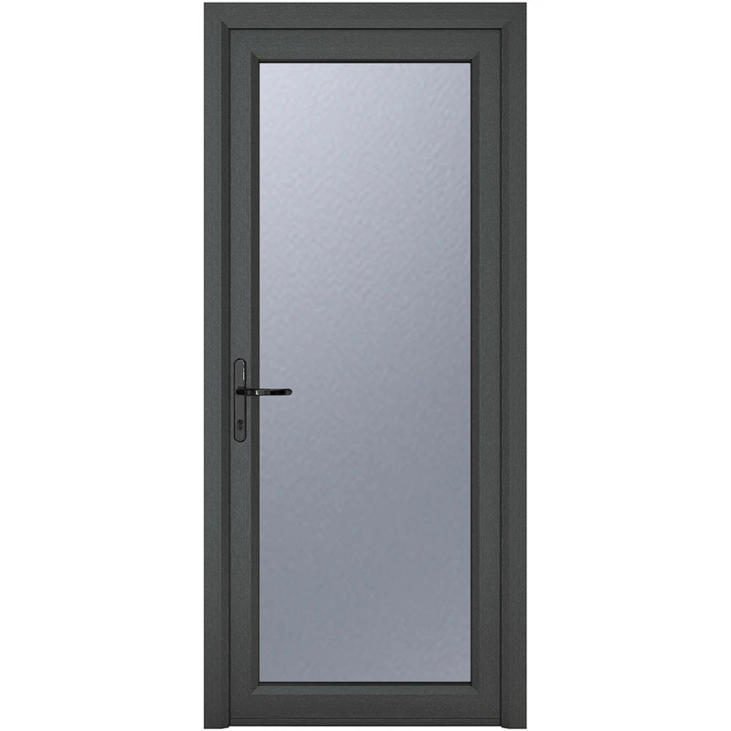 Image of Crystal Triple Glazed Single Door Full Glass Grey/White Rh 920 X 2090Mm Obscure, Grey 3RRHGW92209OBTG