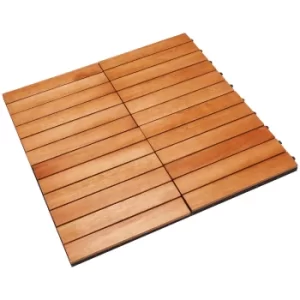 Image of Decking Tiles 11Pcs Eucalyptus Wood 30x30cm