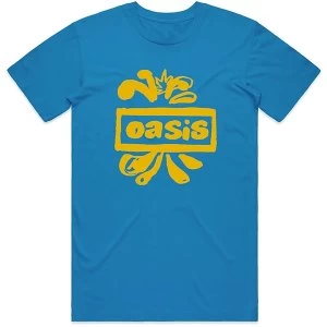 Image of Oasis - Drawn Logo Unisex Medium T-Shirt - Blue