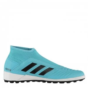 Image of adidas Predator 19.3 Laceless Astro Turf Trainers - Cyan/Black