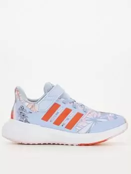 Image of adidas Unisex Kids FortaRun 2.0 Moana Elastic Lace Trainers - Light Blue, Size 4