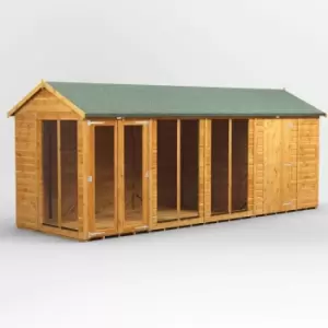 Image of 18X6 Power Apex Summerhouse Combi Including 6ft Side Store