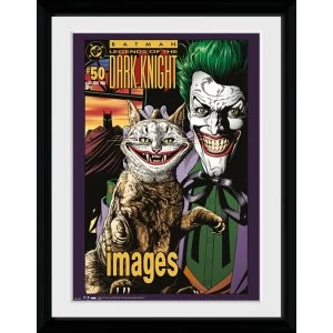 Image of Batman Comic Joker Cat Framed Collector Print