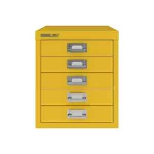 Image of Bisley 5 Drawer Cabinet, Yellow