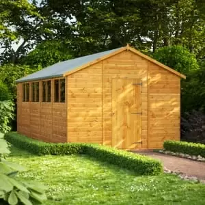 Image of Power Sheds 18 x 10ft Apex Shiplap Dip Treated Shed