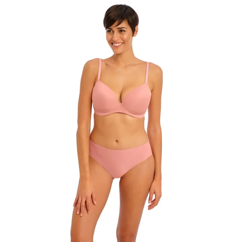 Image of Freya Womens underwired t-shirt molded bra Freya Undetected Rose Female 80F