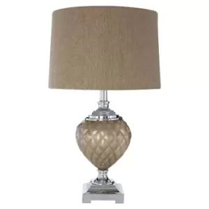 Image of Premier Housewares Ulla Table Lamp with Mink Shade