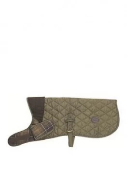Image of Barbour Olive Quilted Dog Coat- Large - Extra Small