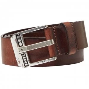 Image of Diesel Bluestar Leather Belt - Brown