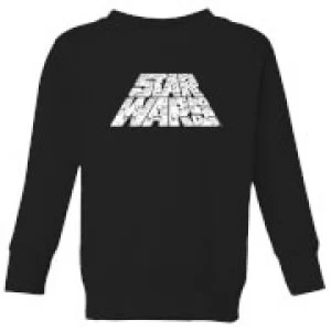 Image of Star Wars The Rise Of Skywalker Trooper Filled Logo Kids Sweatshirt - Black - 9-10 Years