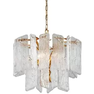 Image of Piemonte 4 Light Chandelier Royal Gold, Glass