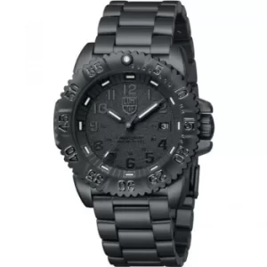 Image of Mens Luminox Navy SEAL Steel Colormark 3150 Series Blackout Watch
