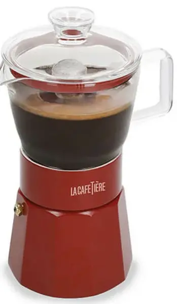 Image of La Cafetiere Verona LCSTES6CGLRED 6 Cup Espresso Coffee Maker