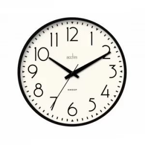 Image of Acctim Earl Black Wall Clock, Black