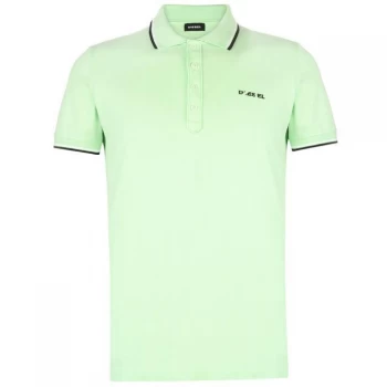 Image of Diesel Broken Logo Polo Shirt - 5AQ Mint