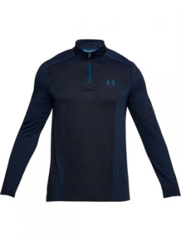 Image of Urban Armor Gear Mens Threadborne Seamless 14 Zip Blue