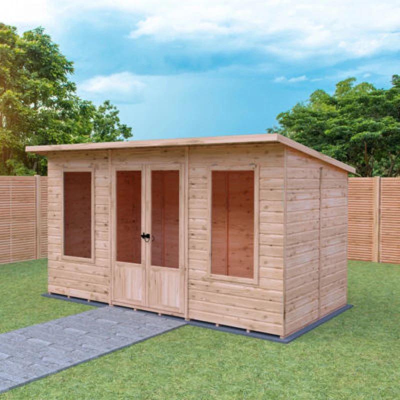Image of Shire Peony 12X6 Pent Summerhouse With 2 Opening Windows