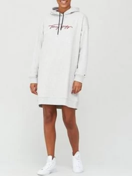 Image of Tommy Hilfiger Carmen Regular Long Sleeve Hooded Dress - Grey