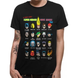 Image of Justice League - Superhero Issues Mens X-Large T-Shirt - Black