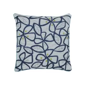 Image of Helena Springfield Laila/Clara Cushion 45cm x 45cm, Green & Ink