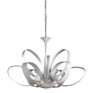 Image of Serena Designer 9 Light Pendant Ceiling Light, White